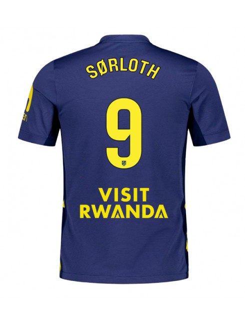 Atletico Madrid Alexander Sorloth #9 Replika Borta Kläder 2025-26 Kortärmad Atletico Madrid Alexander Sorloth #9 Replika Borta Kläder 2025-26 Kortärmad